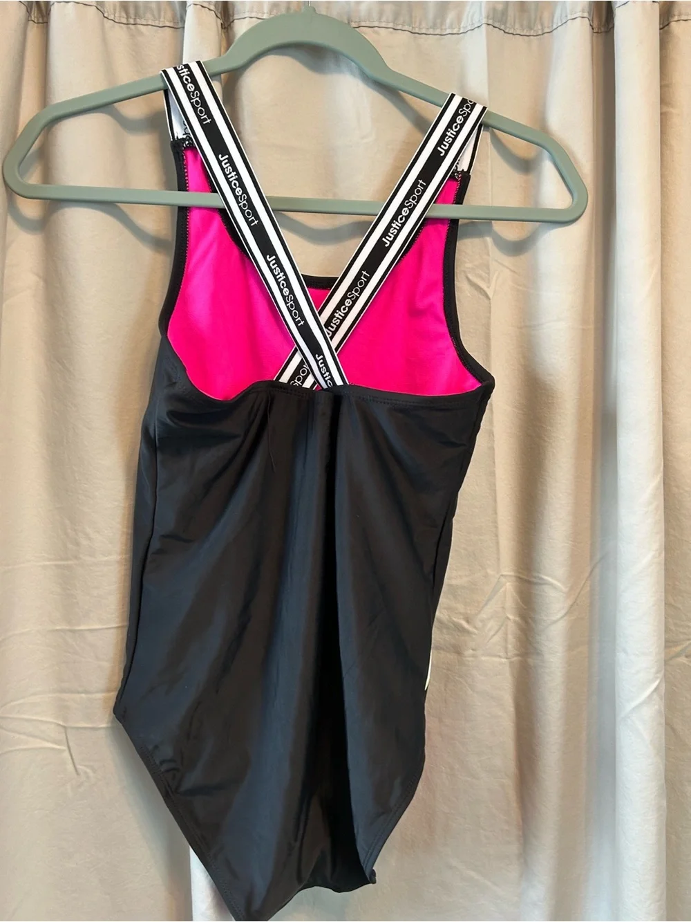 Justice Hot Pink Swimsuit Lined One-Piece